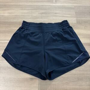 Lululemon Hotty Hot Short High-Rise Long 4" True Navy Women Size 6